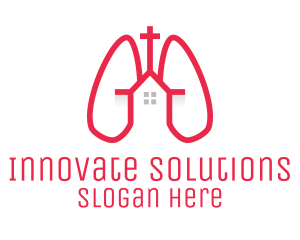 Respiratory System - Pink Religious Chapel Lungs logo design