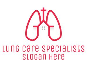 Pink Religious Chapel Lungs logo design