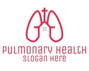 Pulmonary - Pink Religious Chapel Lungs logo design