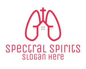 Pink Religious Chapel Lungs logo design