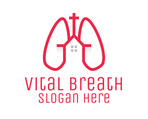 Pink Religious Chapel Lungs logo design