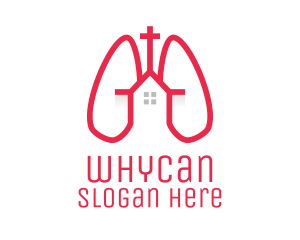 Respiratory System - Pink Religious Chapel Lungs logo design
