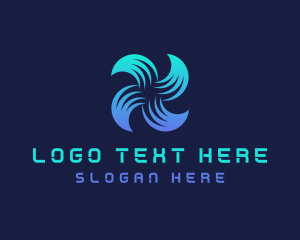 Cyberspace - Modern Biotech Letter X logo design