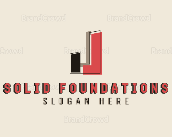 Builder Structure Letter J Logo