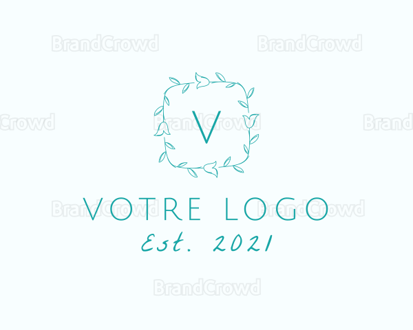 Organic Floral Flame Boutique Logo