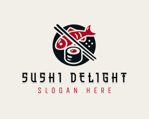 Sushi Fish Dining logo design