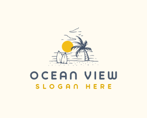 Ocean Beach Island logo design