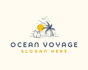 Ocean Beach Island logo design