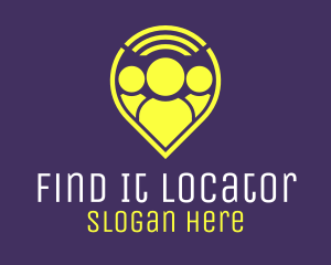 Locator - People Location Pin logo design