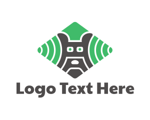 Black Hexagon - Dog Pet Radar logo design