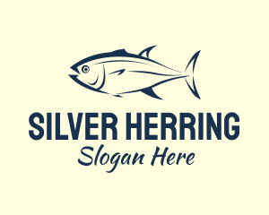 Herring - Brush Stroke Tuna Fishing logo design