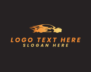 Racing - Blazing Sports Car Automobile logo design