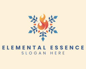 Element - Blazing Fire Snow Element logo design