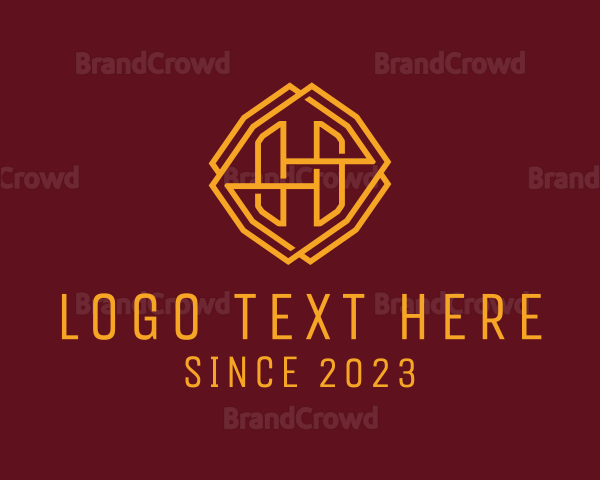 Luxury Monoline Letter H Business Logo