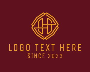 Gold - Luxury Monoline Letter H Business logo design