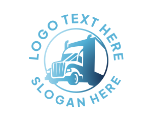 Truck - Express Freight Trailer Truck logo design