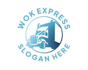 Express Freight Trailer Truck logo design