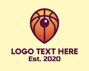 Geolocator - Basketball Location Pin logo design