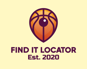 Locator - Basketball Location Pin logo design