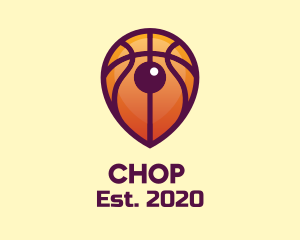 Varsity - Basketball Location Pin logo design
