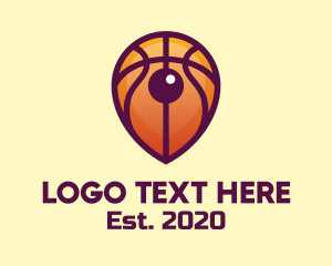 Location Pin - Basketball Location Pin logo design