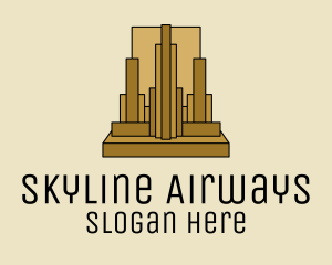 Gold Skyscraper Realty  logo design