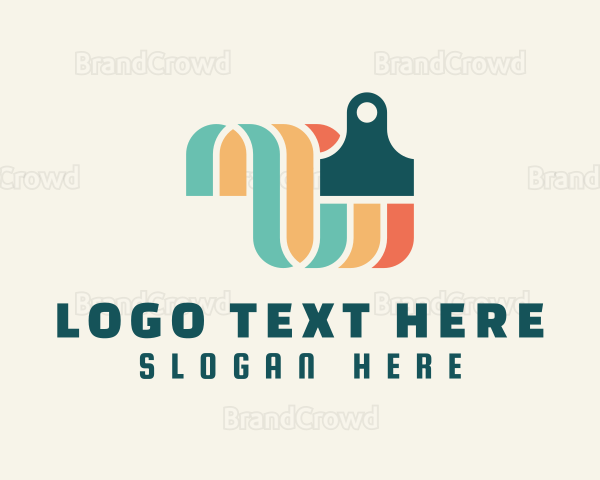 Colorful Paint Brush Logo