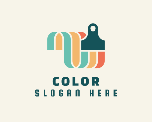 Colorful Paint Brush Logo