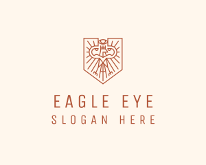 Ethnic Eagle Shield logo design