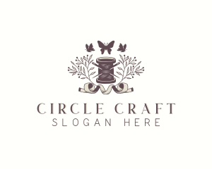 Sewing Spool Thread logo design