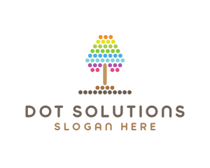 Kindergarten Dotted Tree  logo design