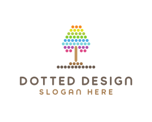 Dotted - Kindergarten Dotted Tree logo design