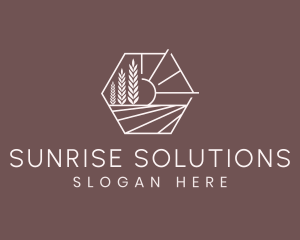 Sunrise - Wheat Farm Sunrise logo design