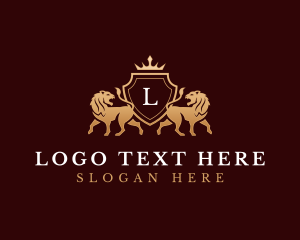 Shield - Lion Royal Luxury logo design