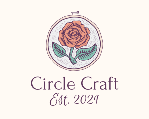 Rose Plant Embroidery  logo design