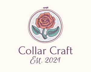 Rose Plant Embroidery  logo design