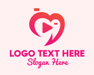 Videography - Heart Video App logo design