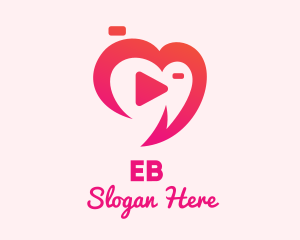 Internet - Heart Video App logo design