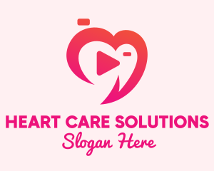 Heart Video App  logo design