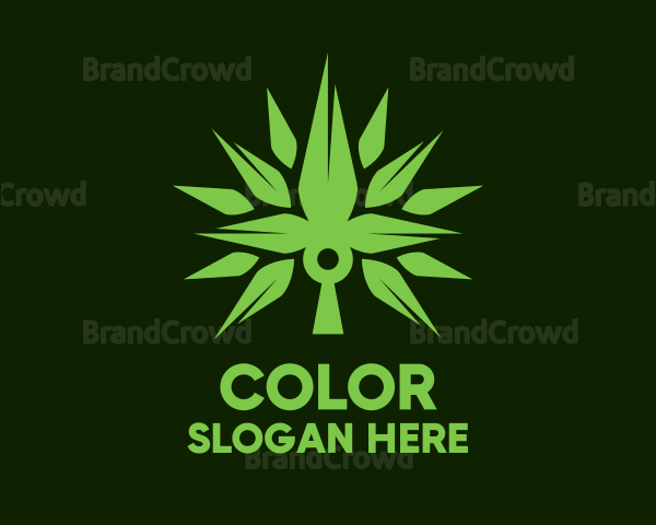 Spikey Cannabis Plant Logo