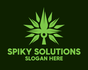 Spiky - Spikey Cannabis Plant logo design