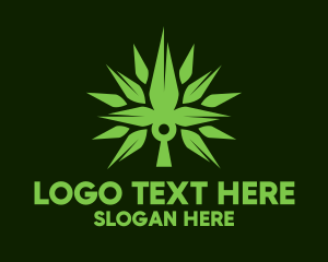 Spikey Cannabis Plant Logo