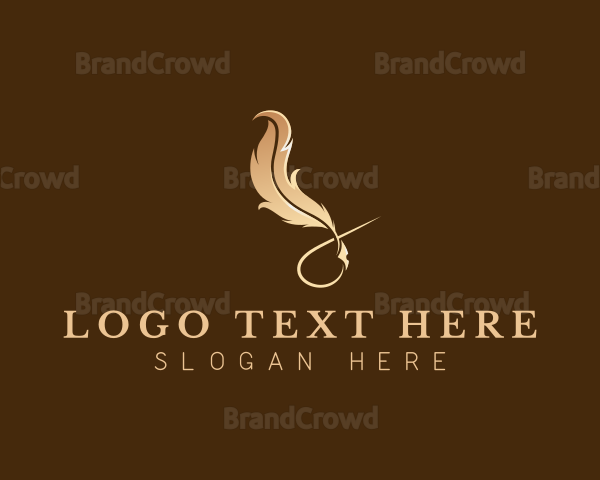 Elegant Plume Quill Logo