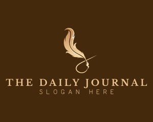 Journal - Elegant Plume Quill logo design
