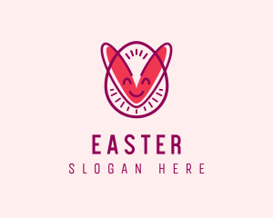 Happy Heart Easter Egg logo design