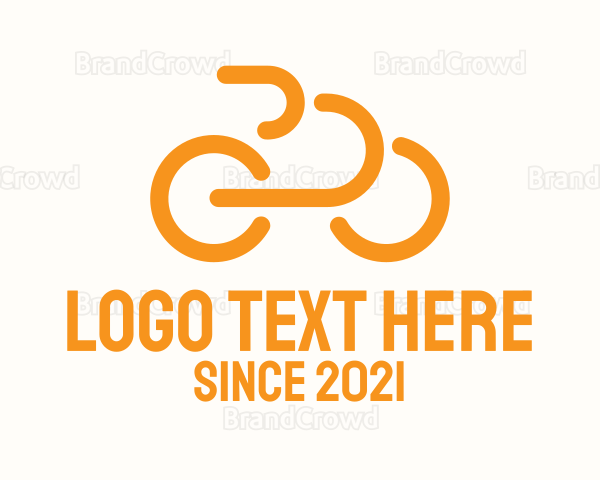 Orange Outline Bike Logo