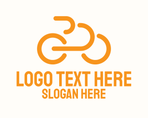 Orange Outline Bike  Logo