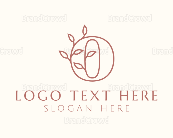 Autumn Plant Letter O Logo