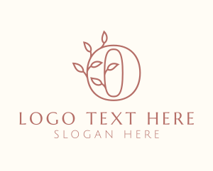 Vegetarian - Autumn Plant Letter O logo design