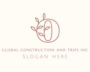Vegan - Autumn Plant Letter O logo design
